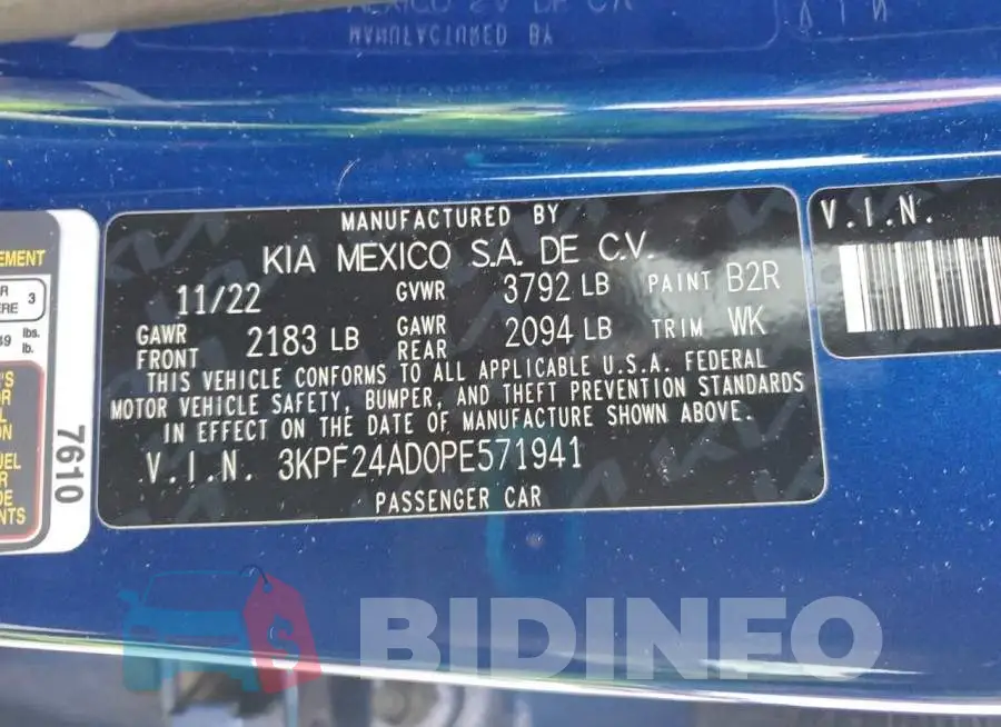 3KPF24AD0PE571941 Photo# 12
