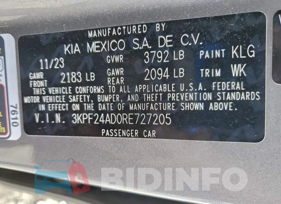 3KPF24AD0RE727205 Photo# 12