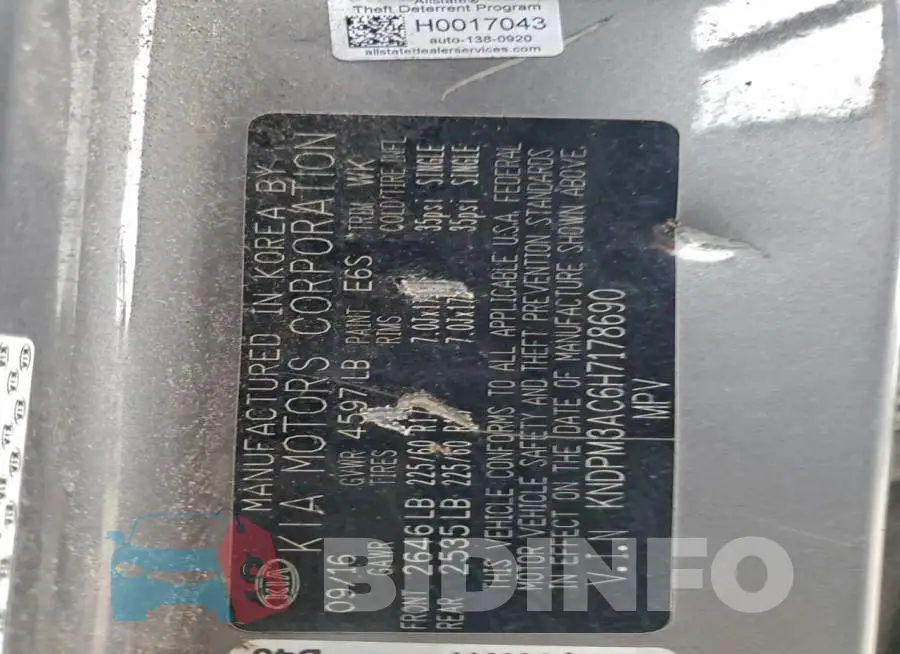 KNDPM3AC6H7178690 Photo# 12