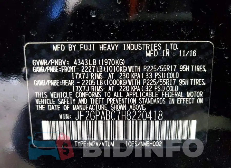 JF2GPABC7H8220418 Photo# 13