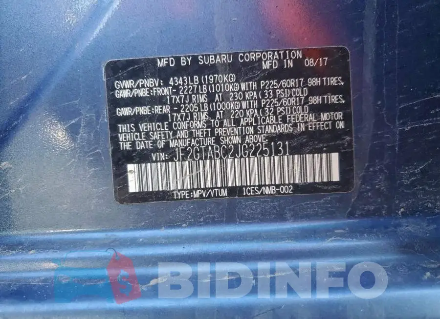 JF2GTABC2JG225131 Photo# 13