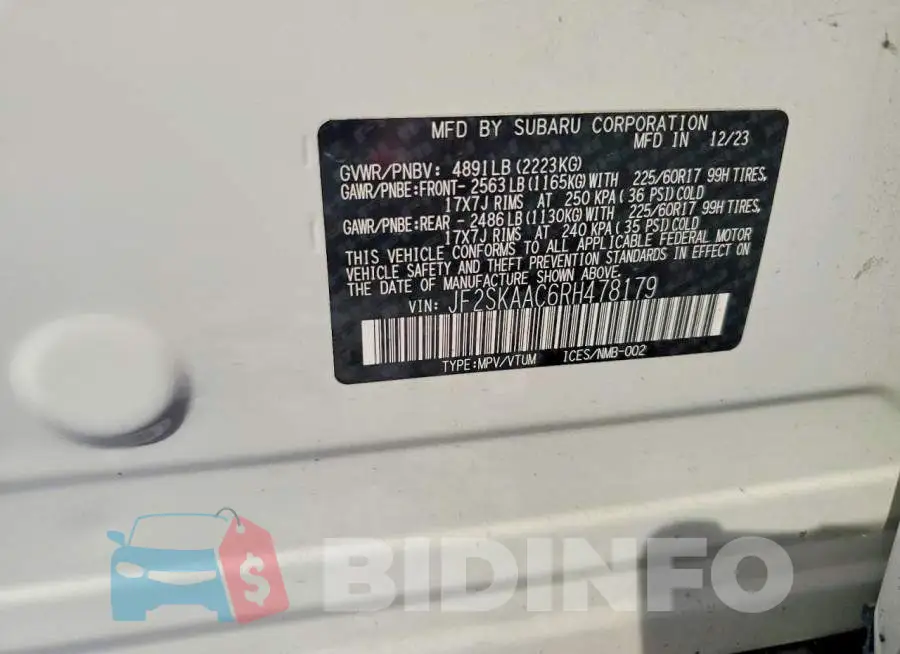 JF2SKAAC6RH478179 Photo# 13