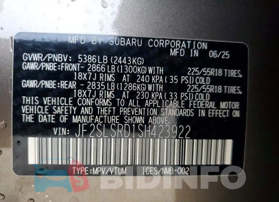 JF2SLSRD1SH423922 Photo# 13