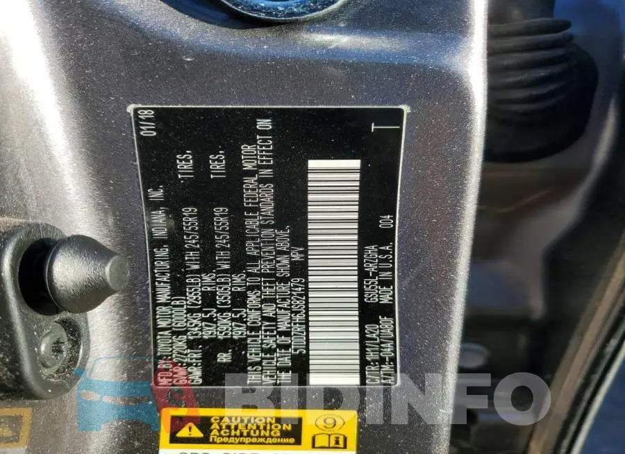 5TDDZRFH6JS821479 Photo# 12