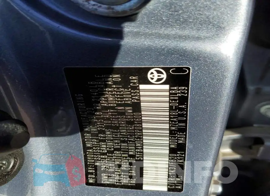 5YFB4MDE2RP081600 Photo# 13