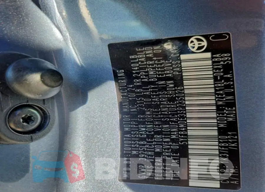 5YFB4MDE3SP235026 Photo# 12