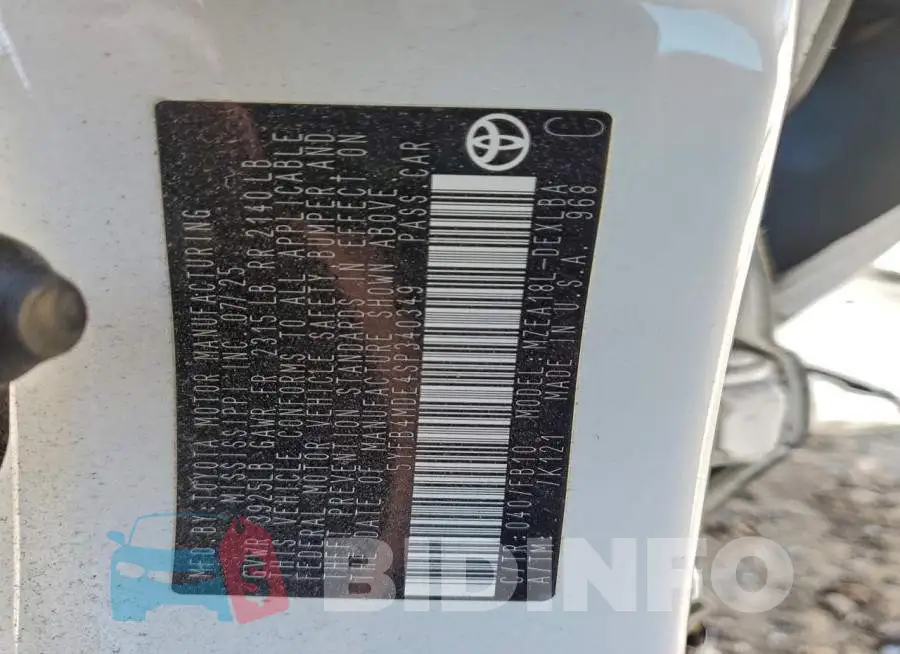 5YFB4MDE4SP340349 Photo# 12