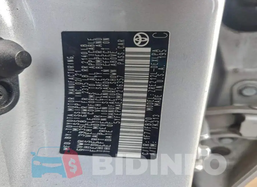 5YFEPMAE3MP216357 Photo# 12