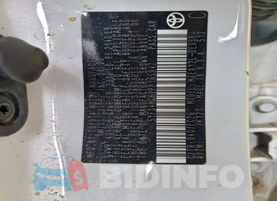 5YFS4MCE2PP165947 Photo# 13