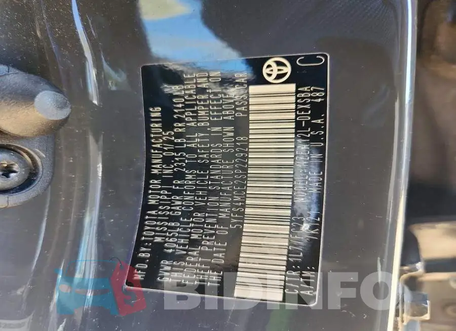 5YFS4MCE2SP229218 Photo# 12