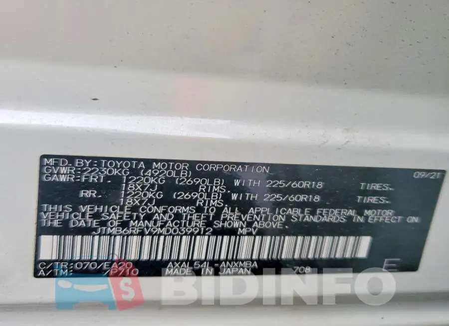 JTMB6RFV9MD039912 Photo# 12