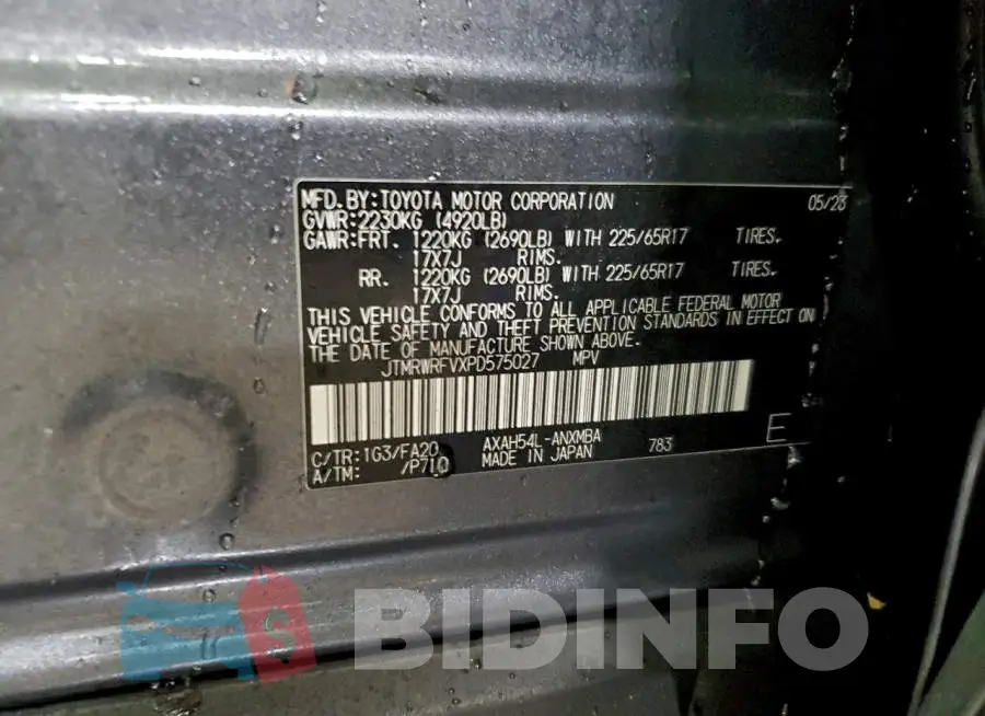 JTMRWRFVXPD575027 Photo# 12
