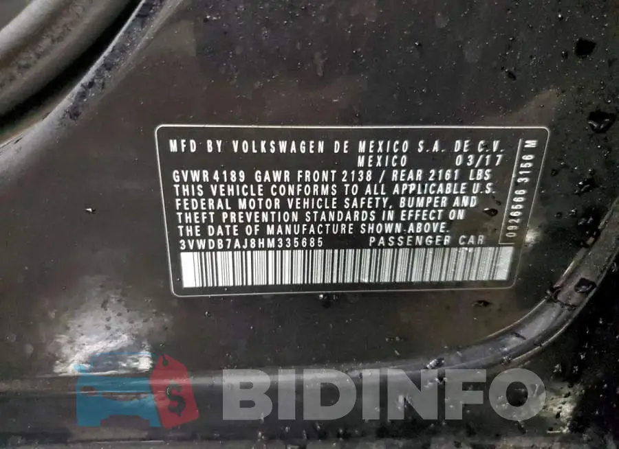 3VWDB7AJ8HM335685 Photo# 12