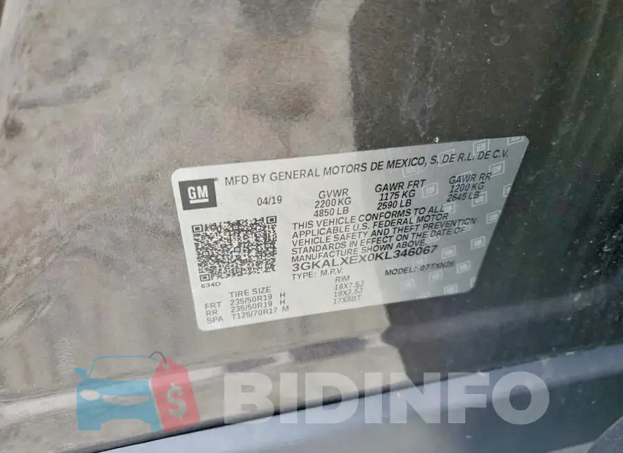 3GKALXEX0KL346067 Photo# 12