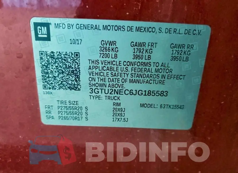3GTU2NEC6JG185583 Photo# 12