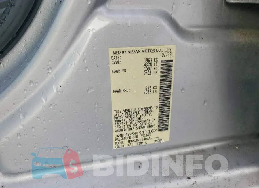 1N4BL4BV8NN341162 Photo# 12