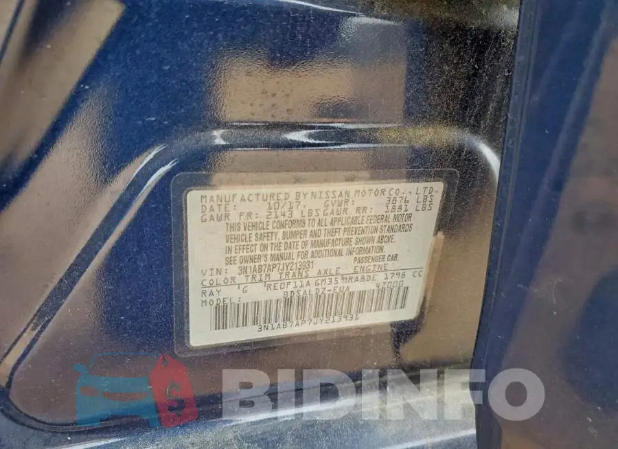3N1AB7AP7JY213931 Photo# 12