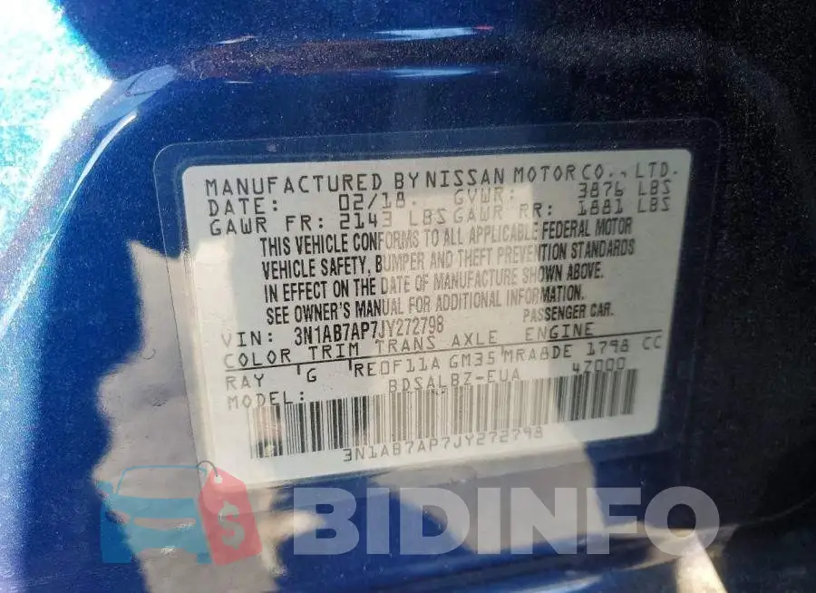 3N1AB7AP7JY272798 Photo# 12