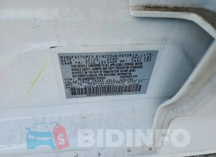 3N1AB8BV9RY264054 Photo# 12