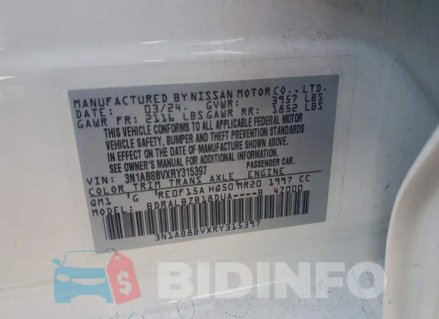 3N1AB8BVXRY315397 Photo# 12
