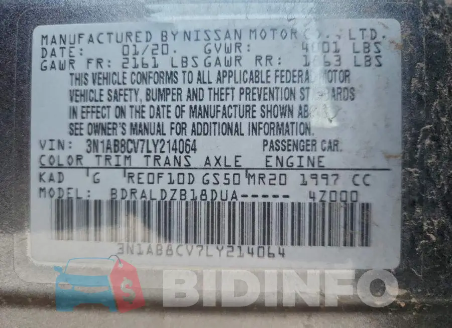 3N1AB8CV7LY214064 Photo# 13