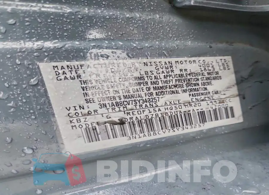 3N1AB8CV7SY343257 Photo# 12