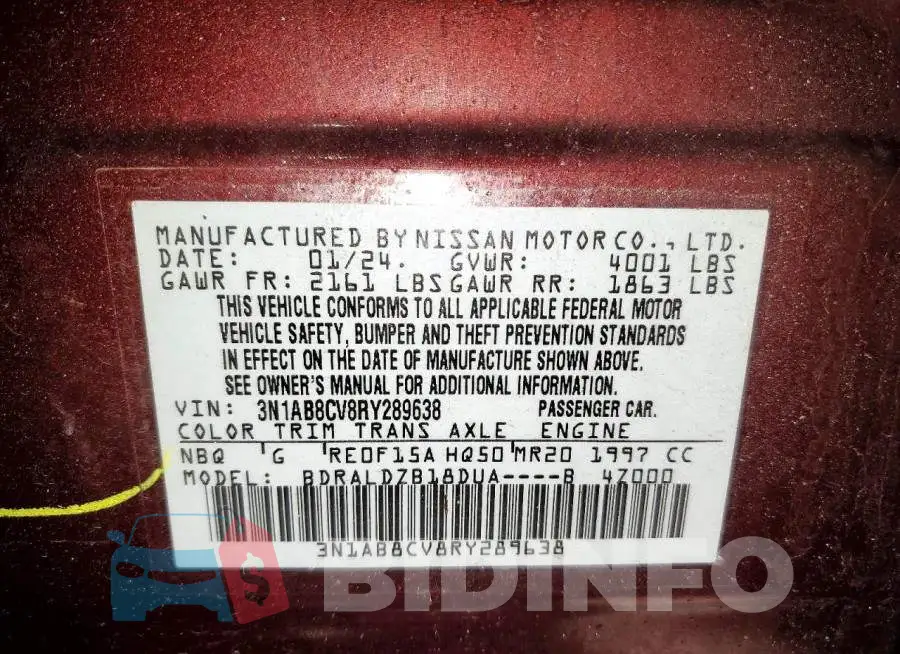 3N1AB8CV8RY289638 Photo# 12