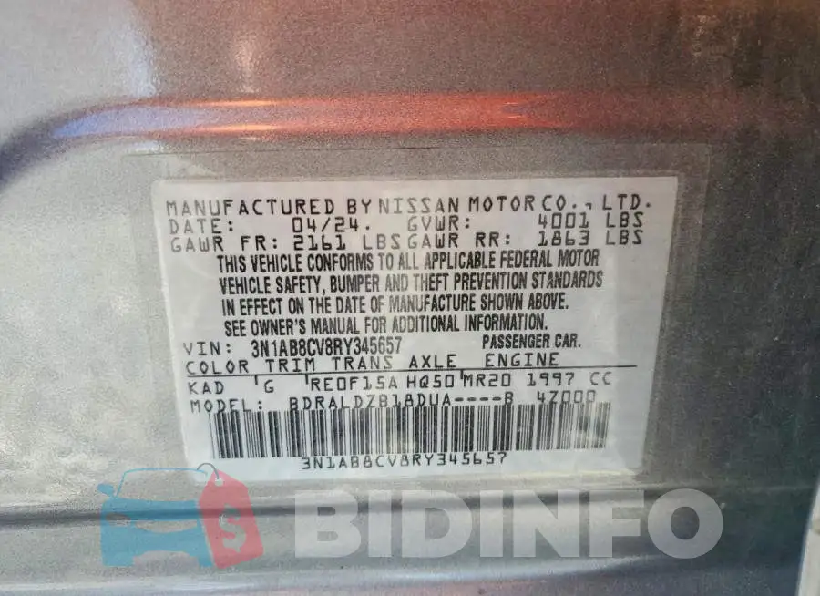 3N1AB8CV8RY345657 Photo# 13