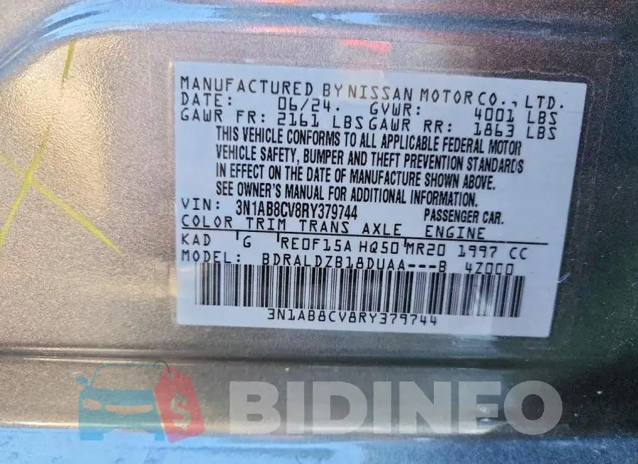 3N1AB8CV8RY379744 Photo# 12