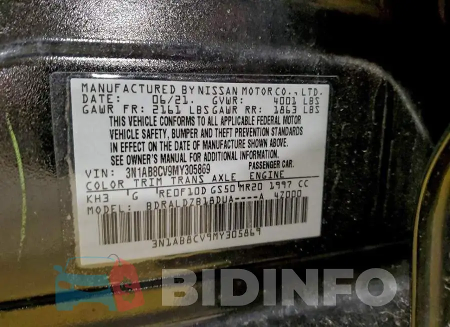 3N1AB8CV9MY305869 Photo# 12