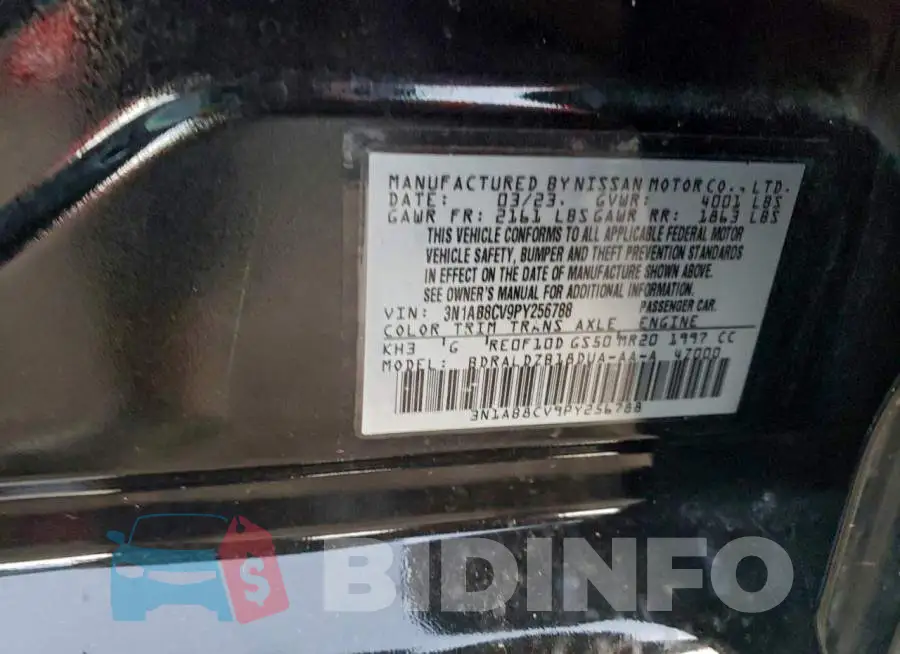 3N1AB8CV9PY256788 Photo# 12