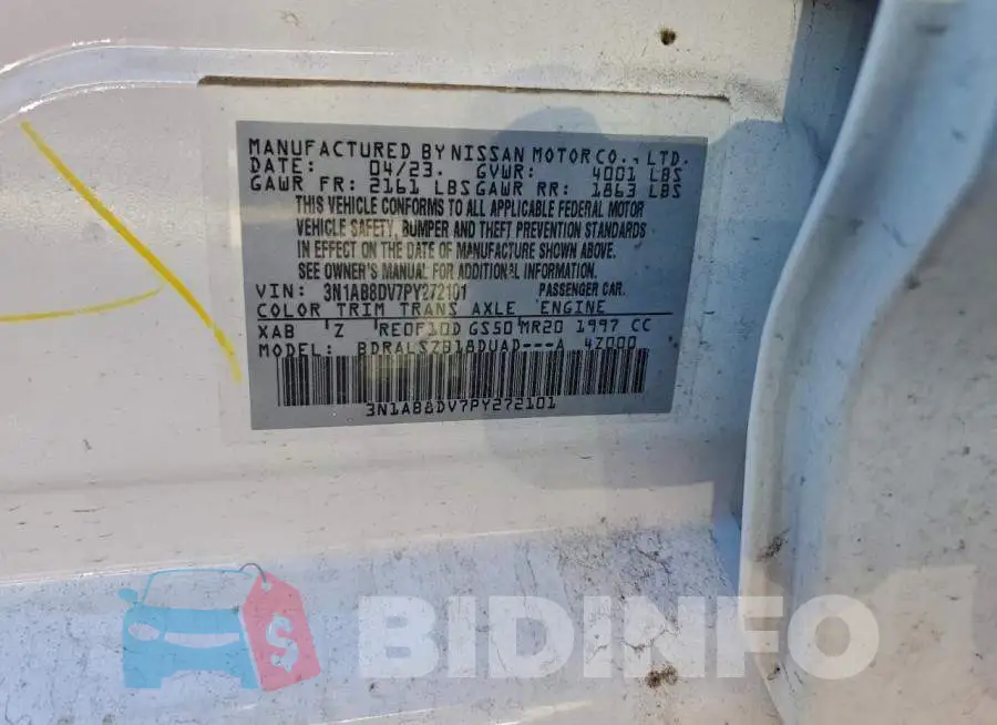 3N1AB8DV7PY272101 Photo# 12