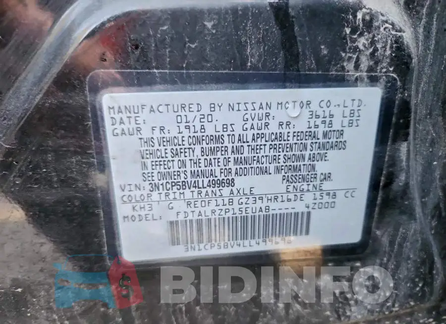 3N1CP5BV4LL499698 Photo# 13