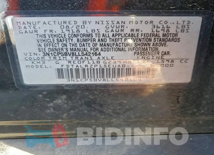 3N1CP5BV8LL542164 Photo# 13