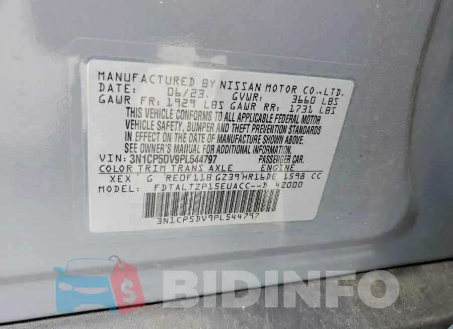 3N1CP5DV9PL544797 Photo# 14