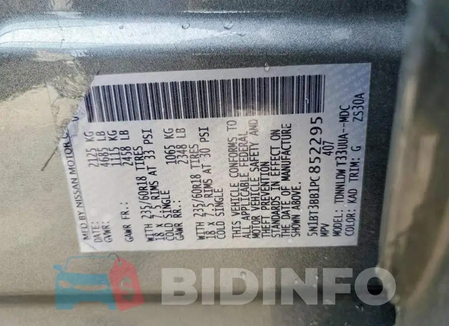 5N1BT3BB1PC852295 Photo# 14