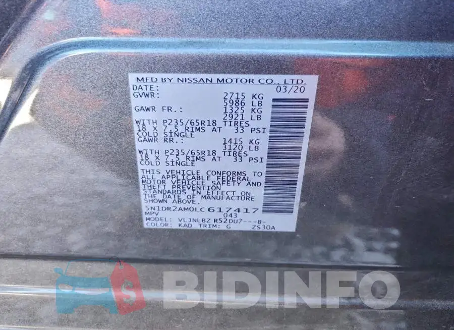 5N1DR2AM0LC617417 Photo# 13