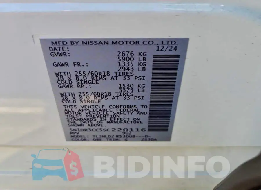 5N1DR3CC5SC220116 Photo# 12