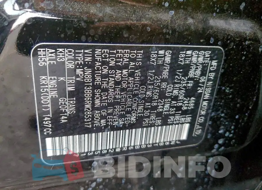 JN8BT3BB6RW285317 Photo# 13