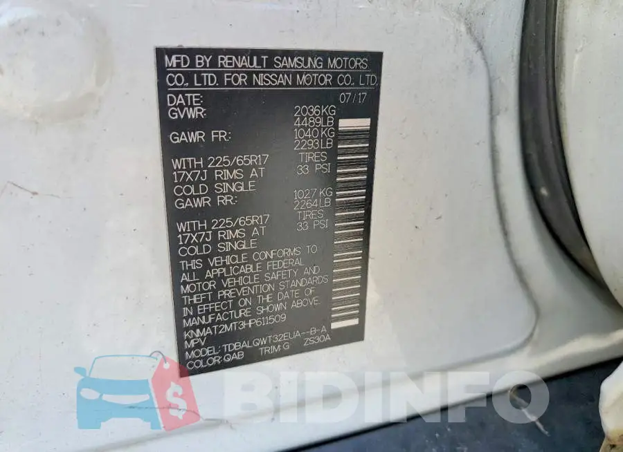KNMAT2MT3HP611509 Photo# 13