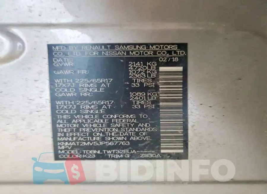 KNMAT2MV5JP567763 Photo# 12