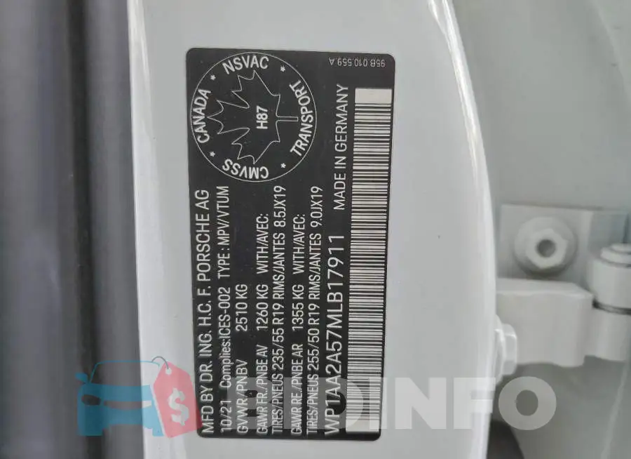 WP1AA2A57MLB17911 Photo# 13
