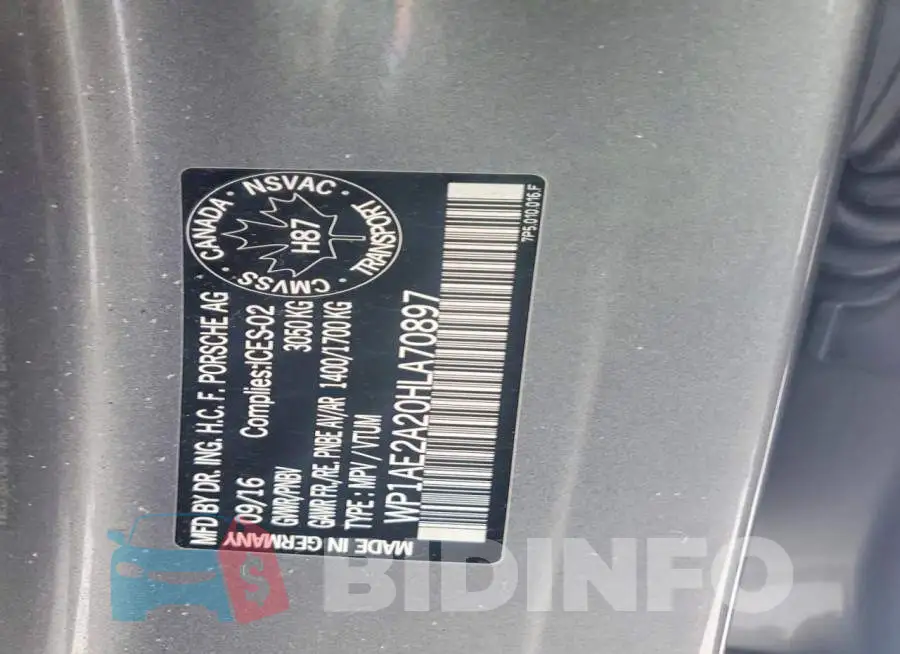 WP1AE2A20HLA70897 Photo# 14