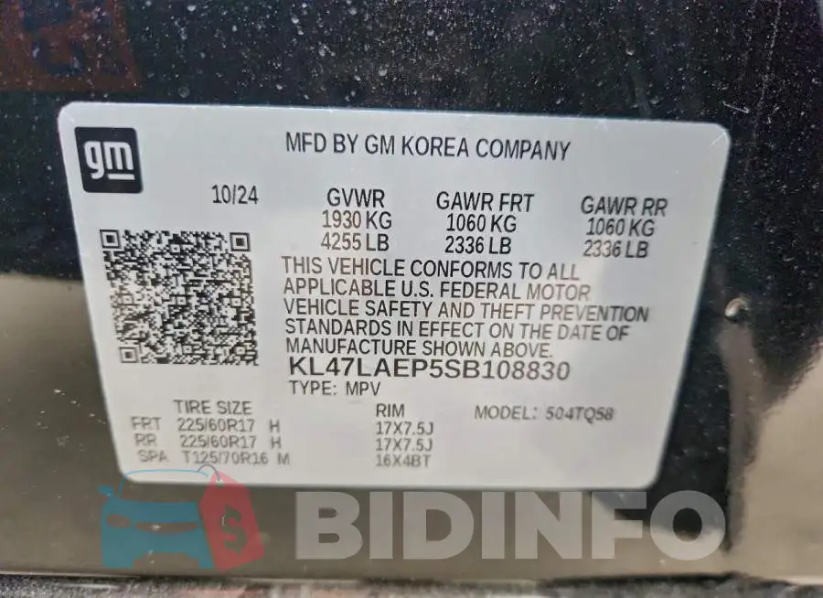 KL47LAEP5SB108830 Photo# 13