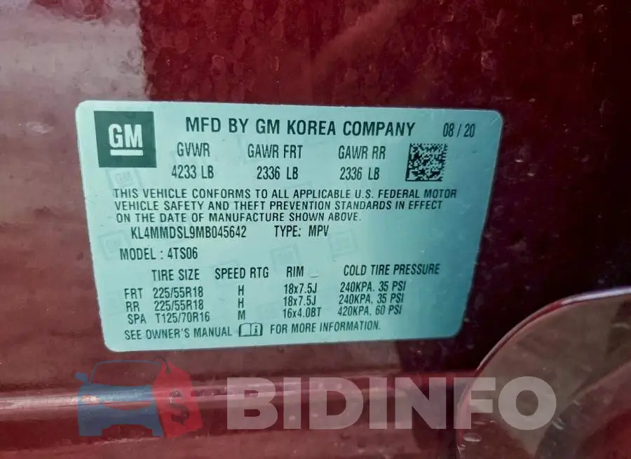 KL4MMDSL9MB045642 Photo# 13