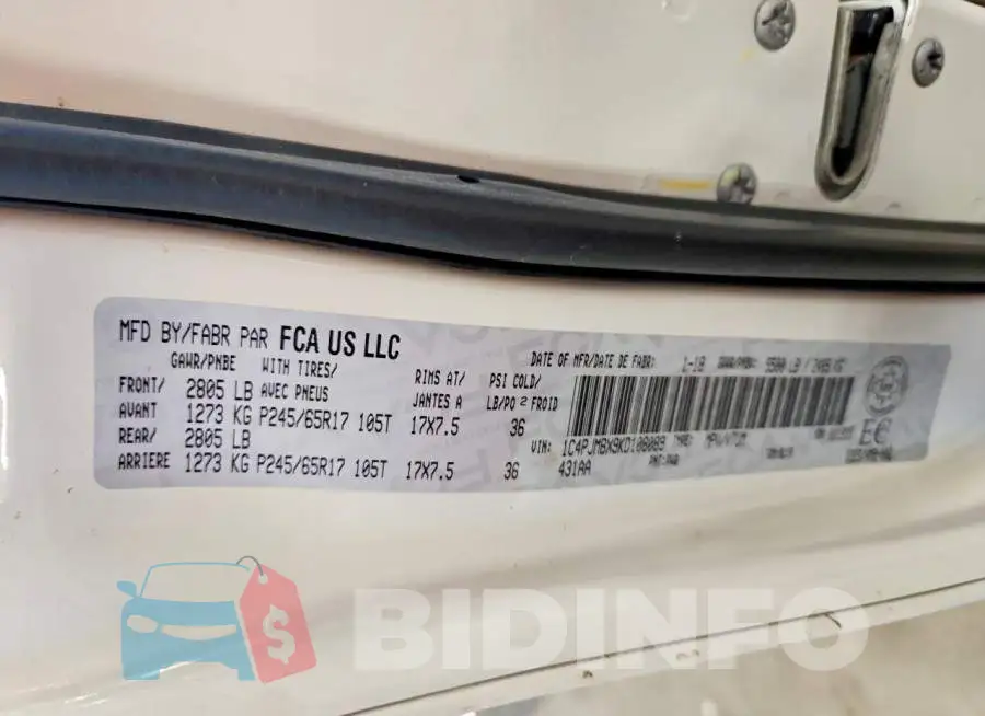 1C4PJMBX9KD108089 Photo# 13