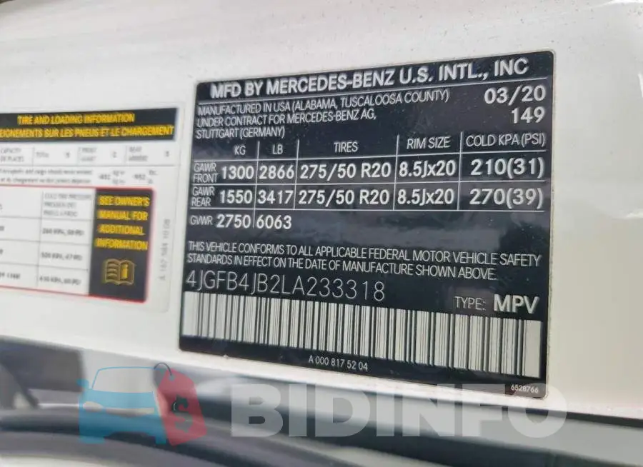 4JGFB4JB2LA233318 Photo# 12