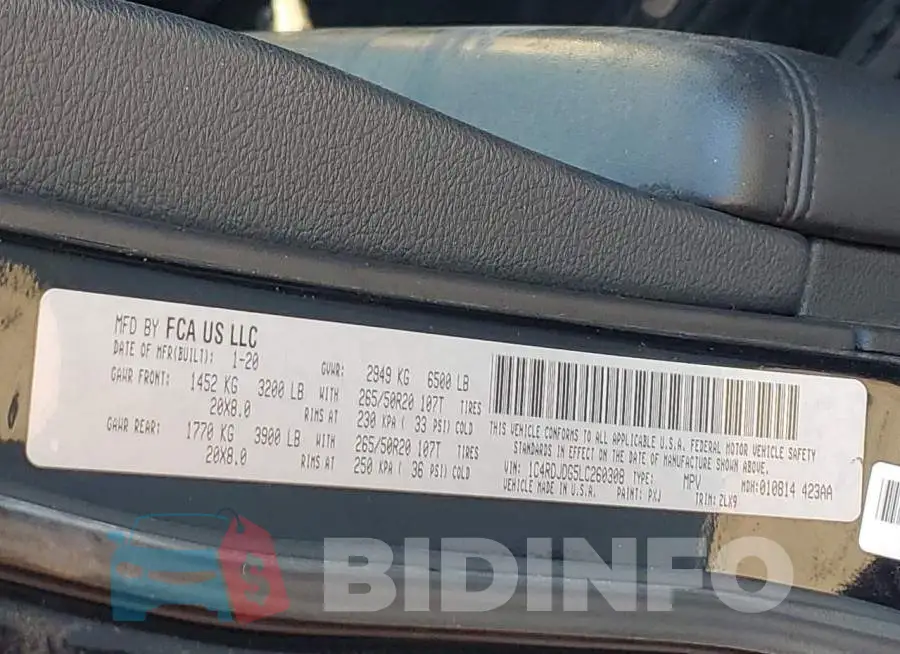 1C4RDJDG5LC260308 Photo# 13