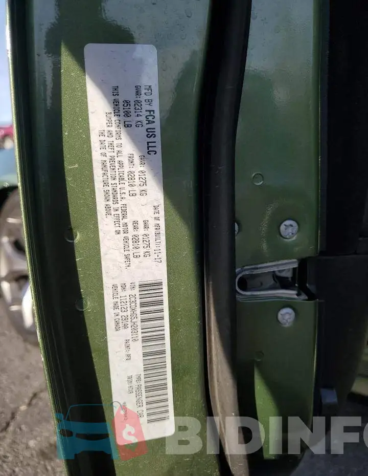 2C3CDXHG5JH203110 Photo# 12
