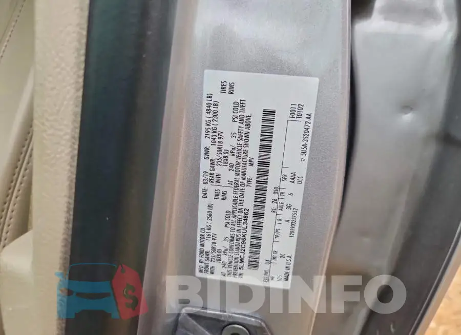 5LMCJ2C96KUL34862 Photo# 13